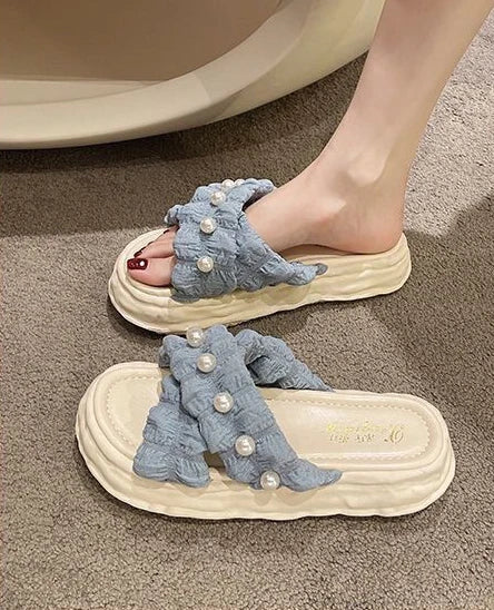 thick slides jewelry slippers