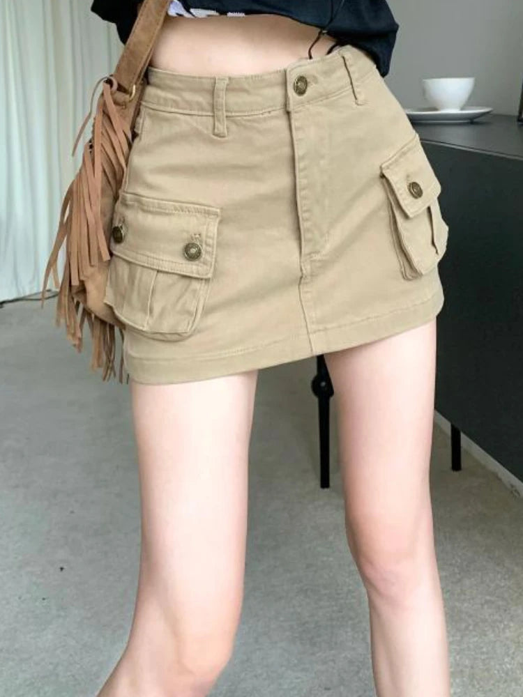 a-line vintage cargo skirts