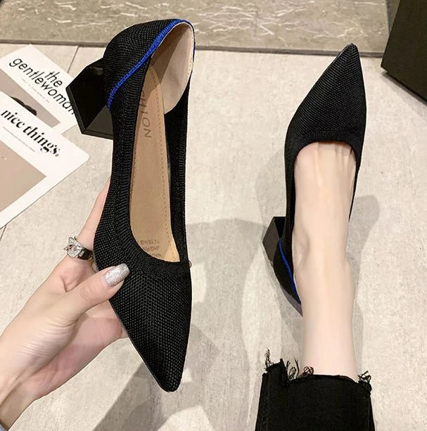 mesh pointed toe vulcanized shoes