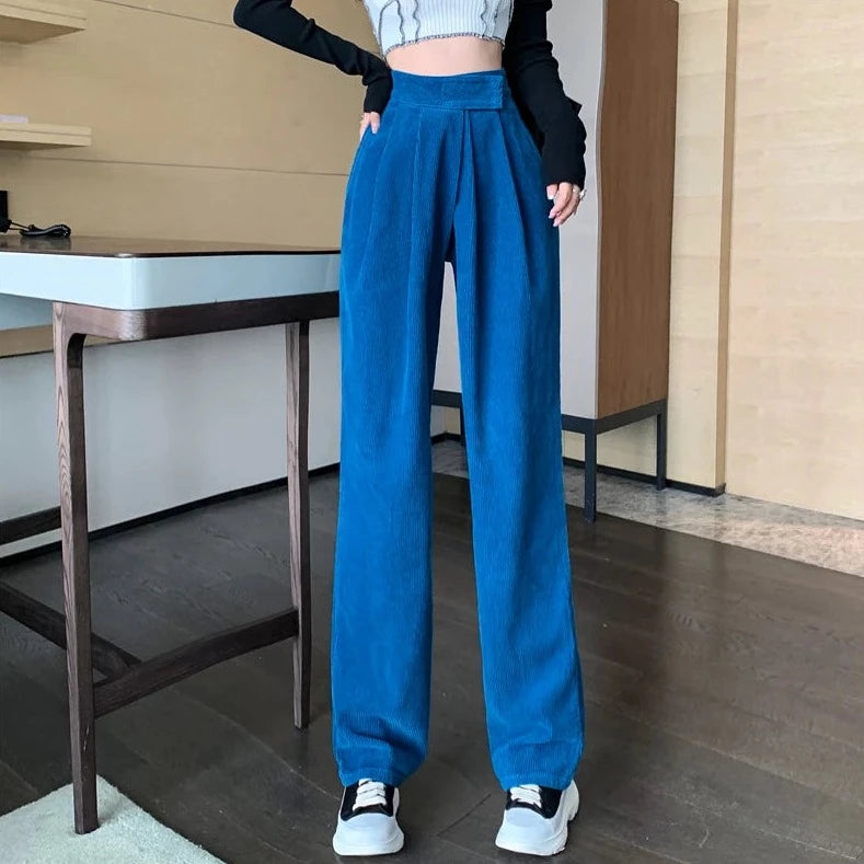 corduroy wide-legged pants