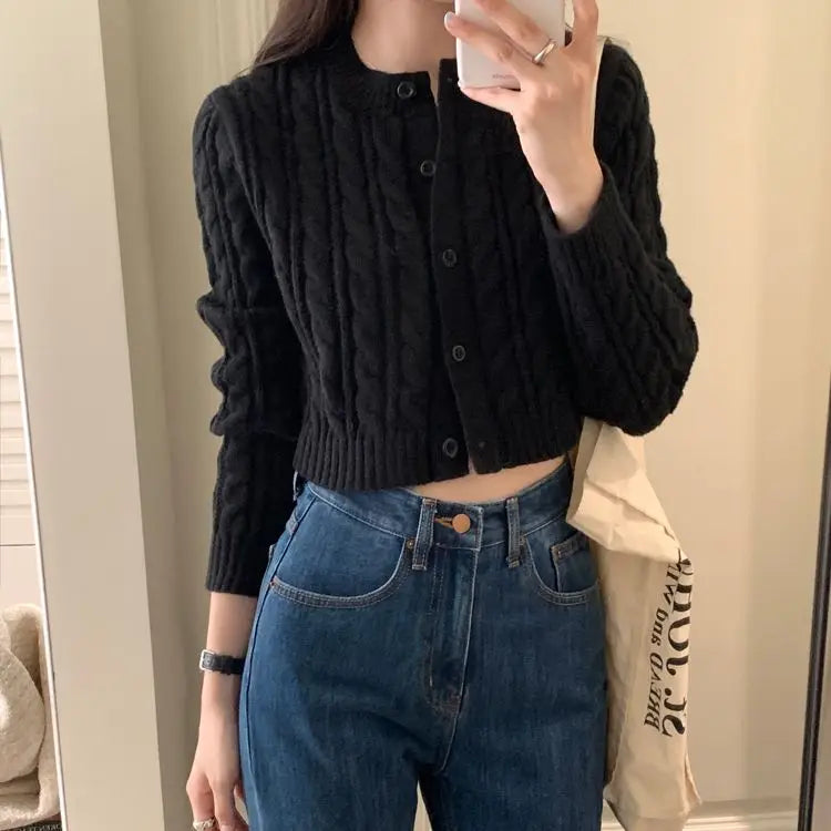 knitted cropped cardigans