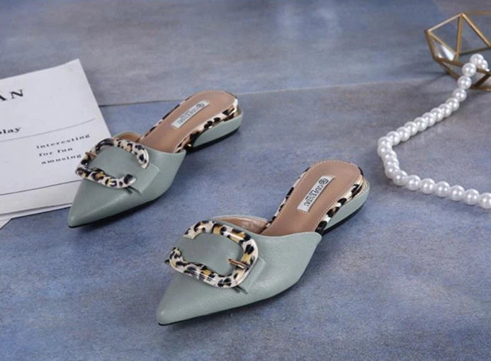 elegant medium heel slippers