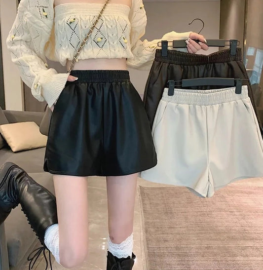 chic leather shorts