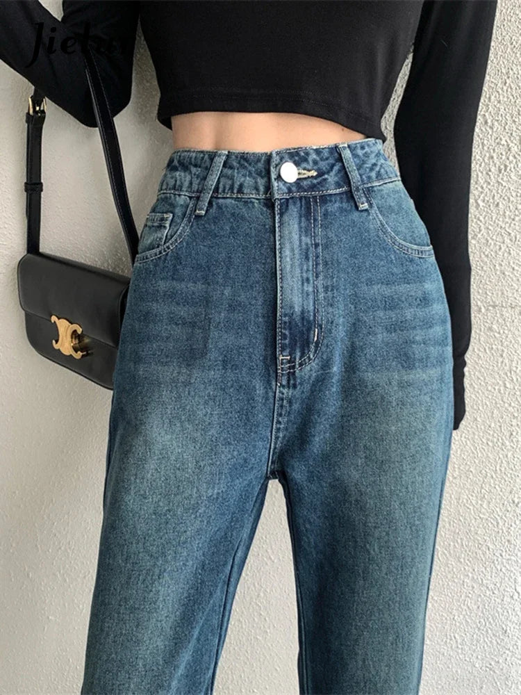 vintage tassel blue jeans