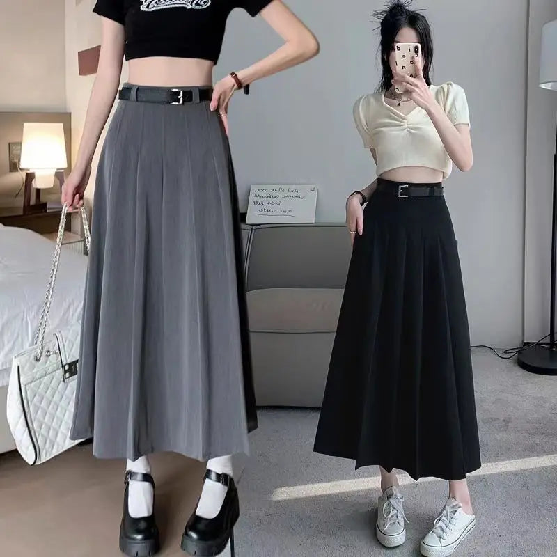 midi design fold skirts