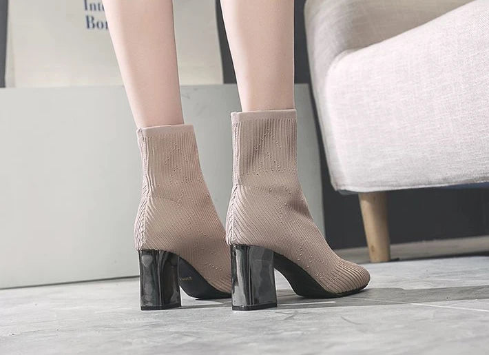 sock gothic waterproof ankle boots