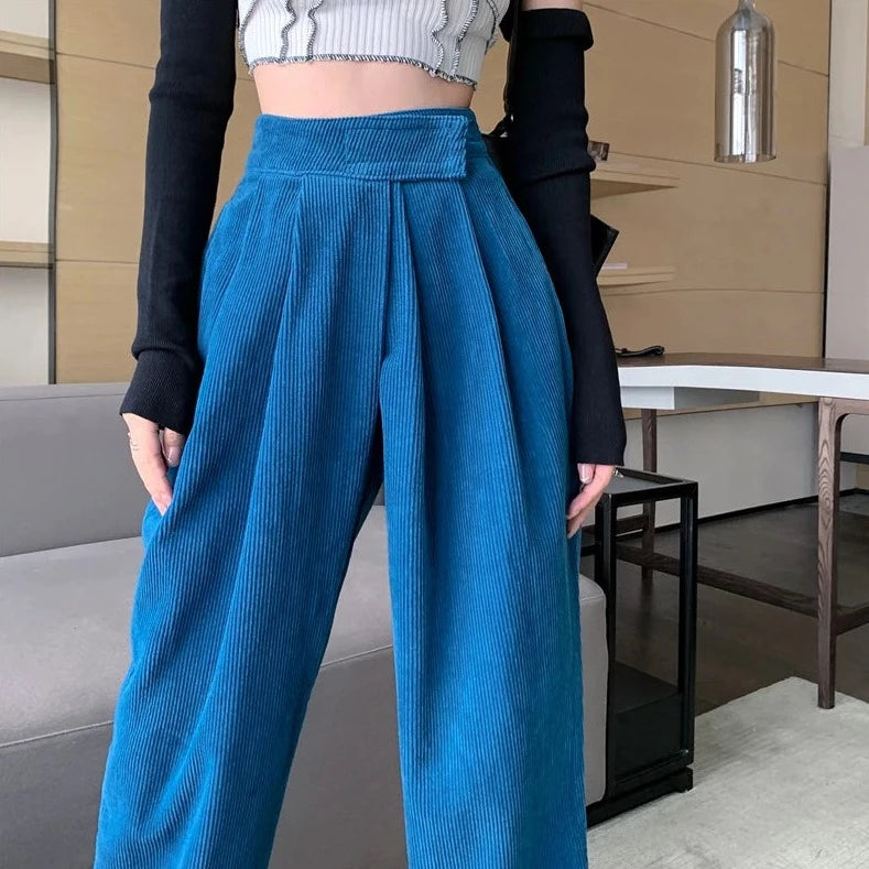 corduroy wide-legged pants