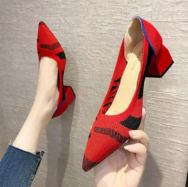 mesh pointed toe vulcanized shoes