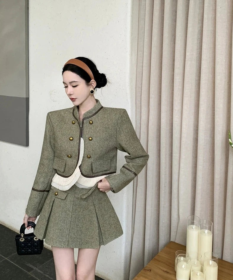 french vintage jacket coat + skirt suits