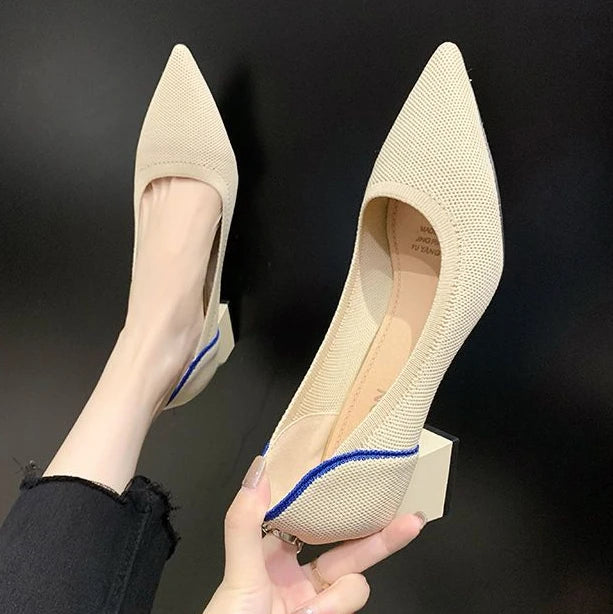 mesh pointed toe vulcanized shoes