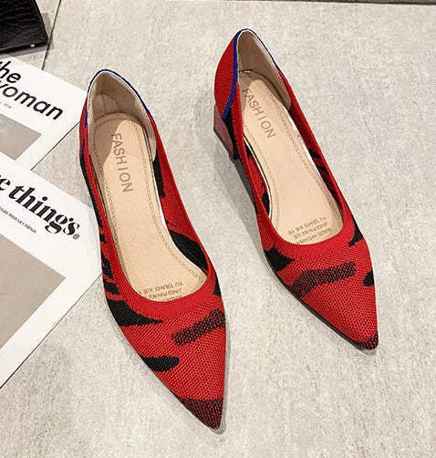 mesh pointed toe vulcanized shoes