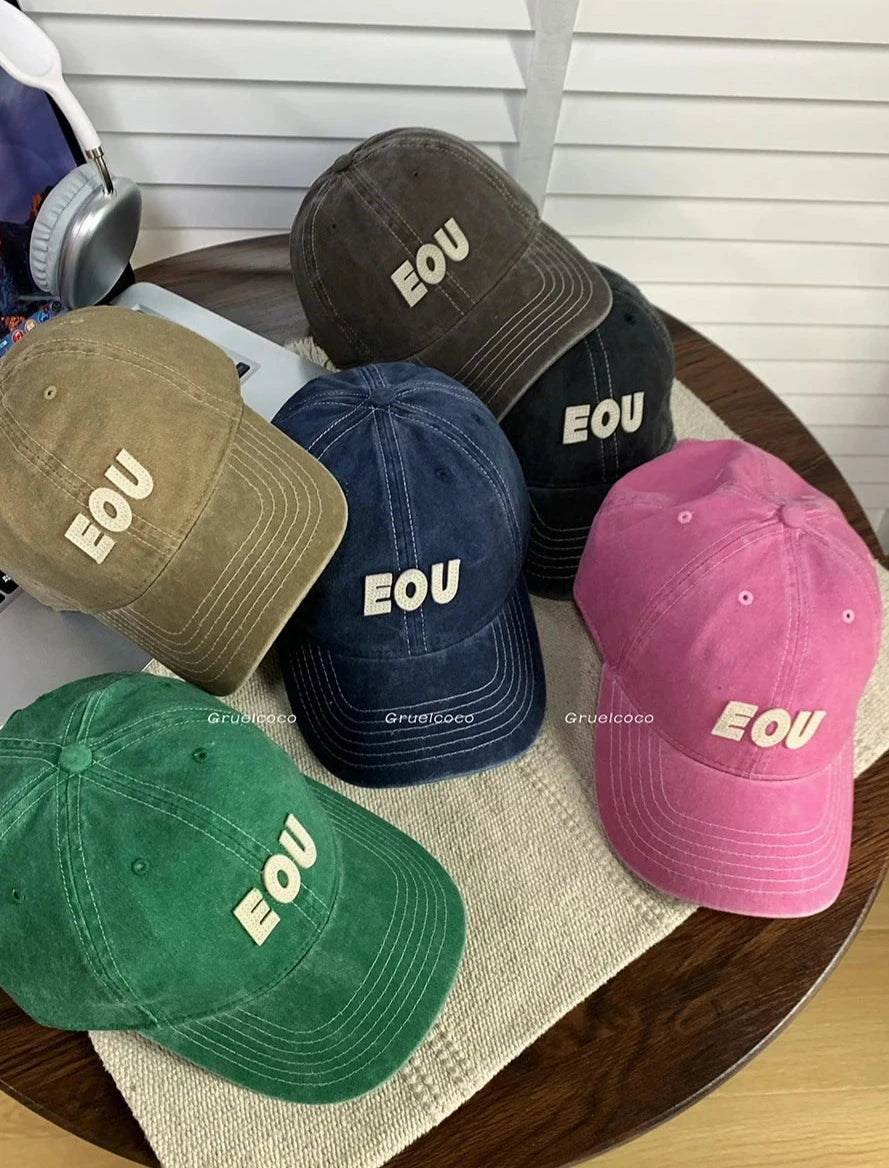 letter label baseball cap