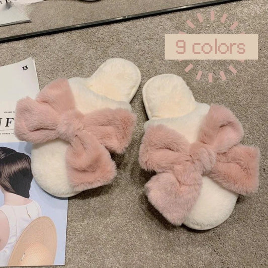 butterfly-knot design slippers