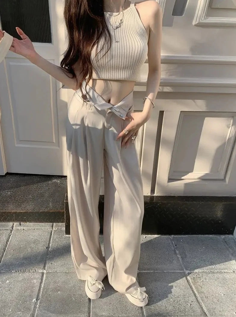 charming casual wide leg pants