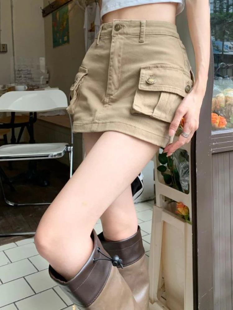 a-line vintage cargo skirts