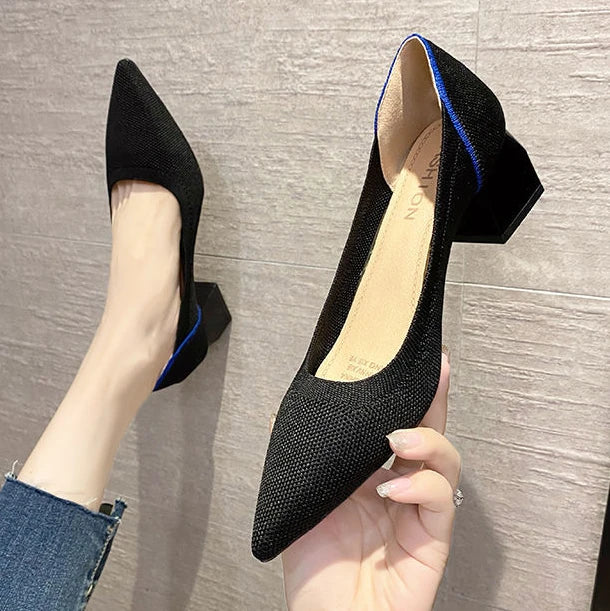 mesh pointed toe vulcanized shoes