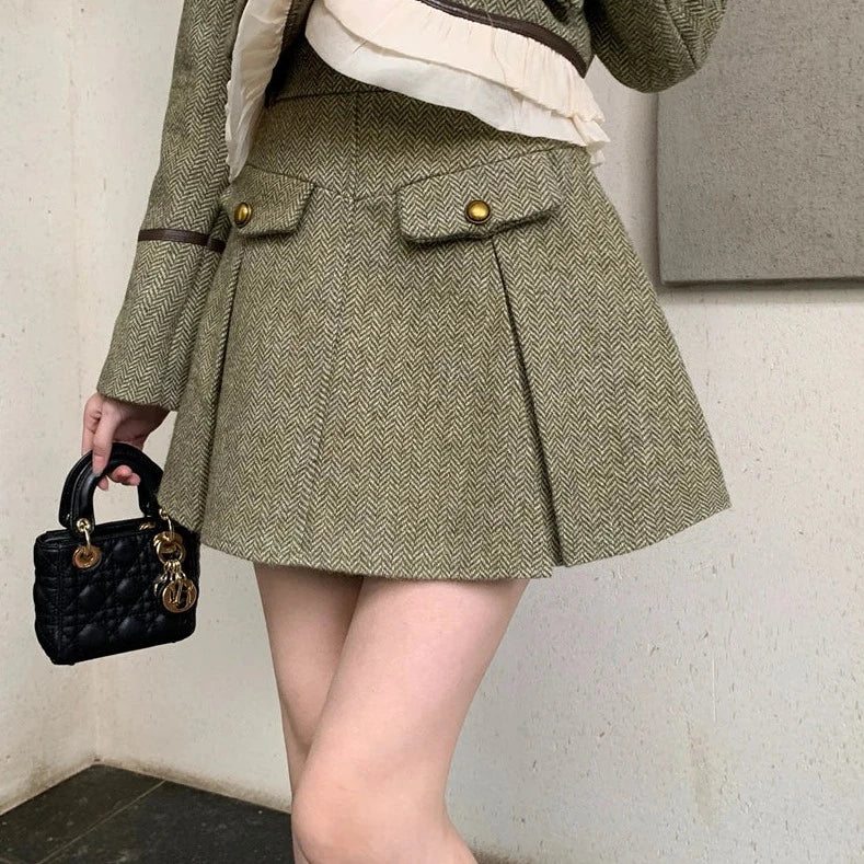 french vintage jacket coat + skirt suits