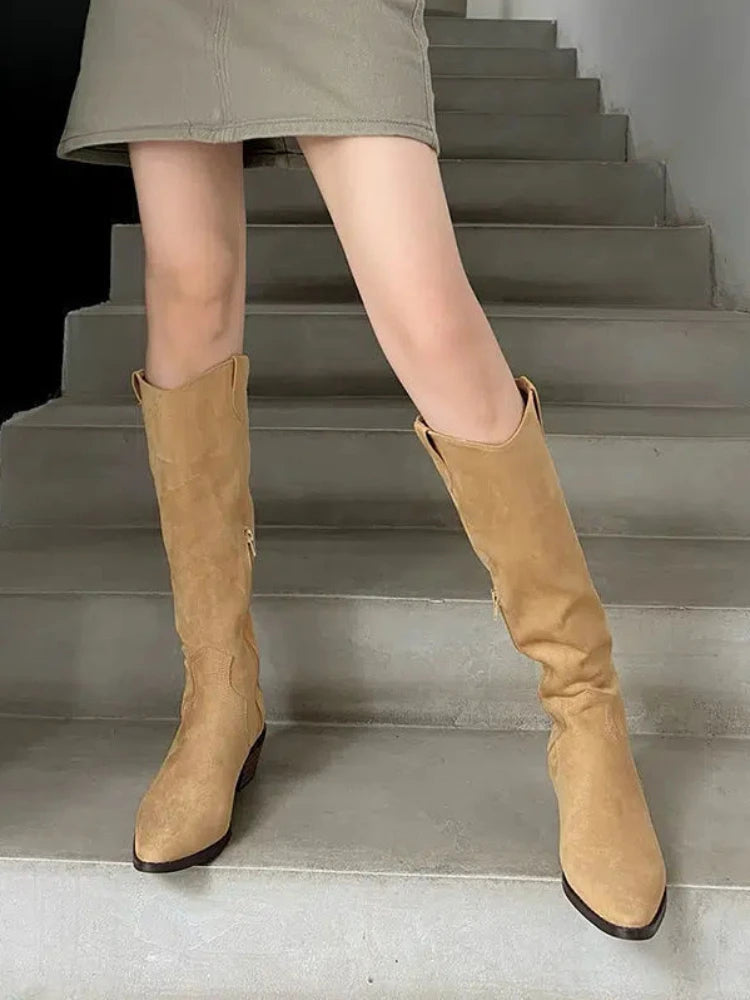 western knee high boots