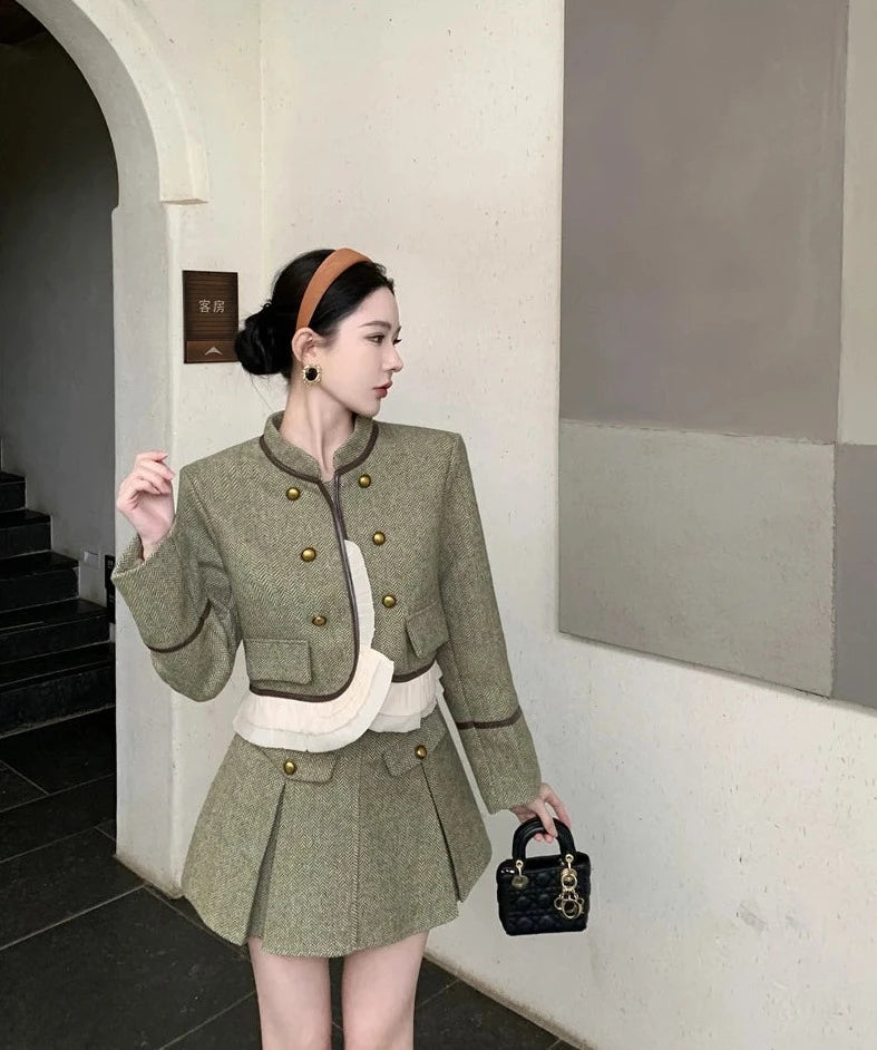 french vintage jacket coat + skirt suits