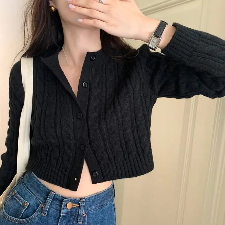 knitted cropped cardigans