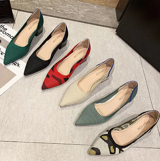 mesh pointed toe vulcanized shoes