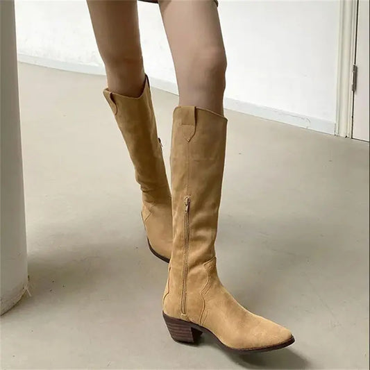 western knee high boots