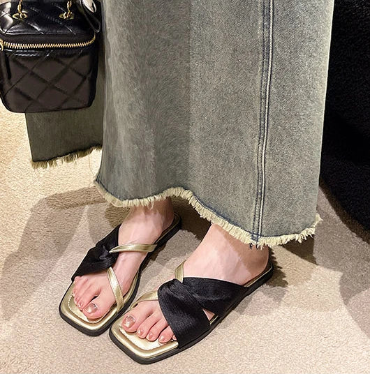 open toe slippers