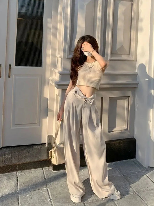 charming casual wide leg pants