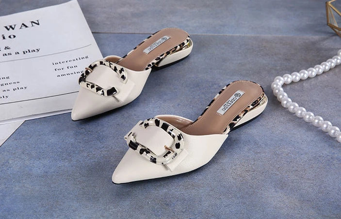 elegant medium heel slippers