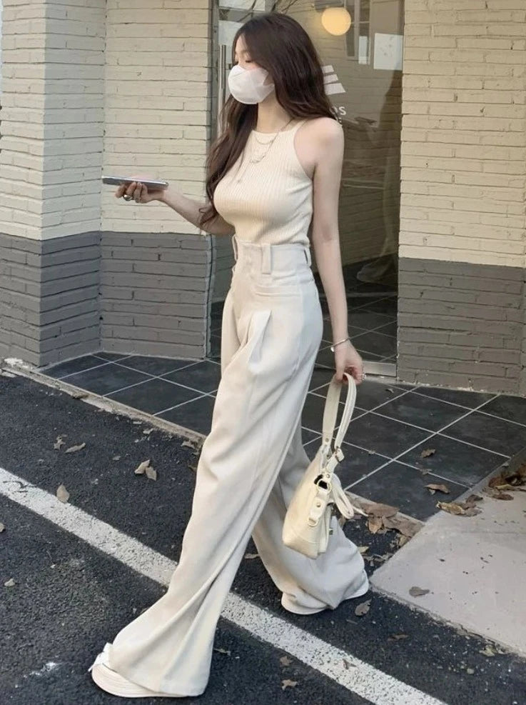 charming casual wide leg pants