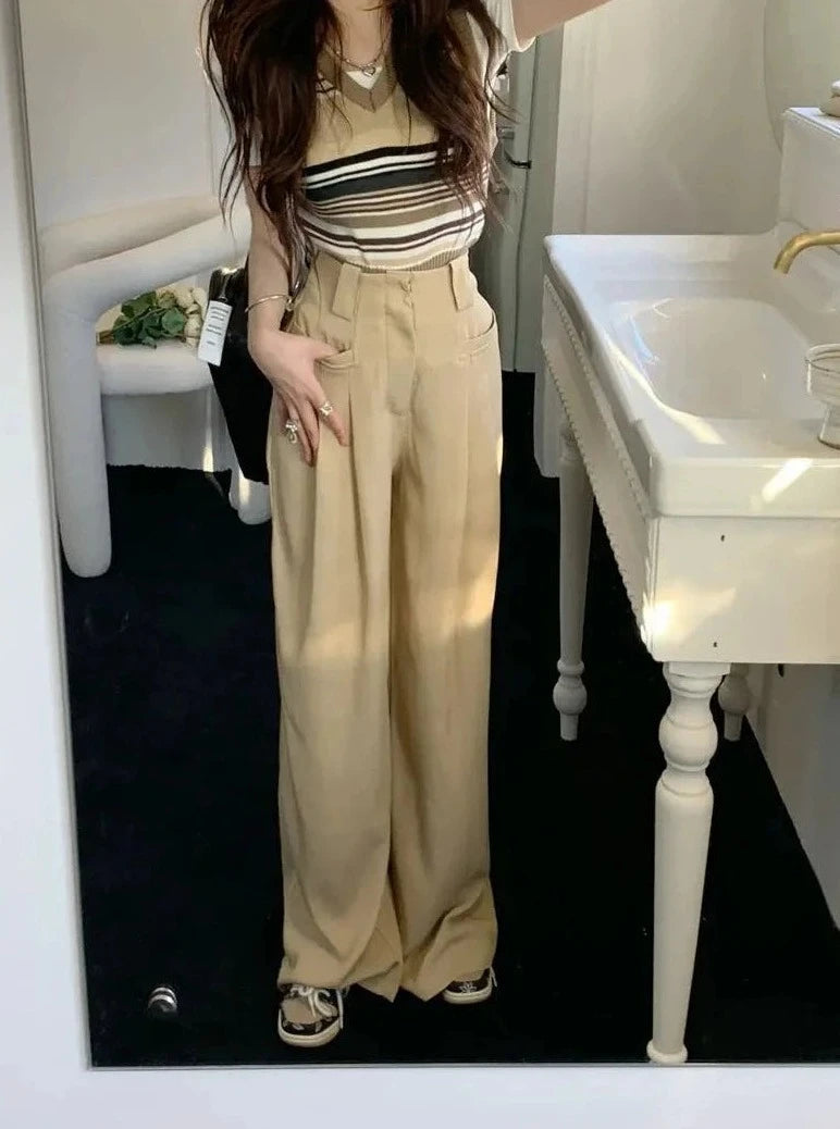 charming casual wide leg pants