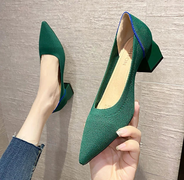 mesh pointed toe vulcanized shoes