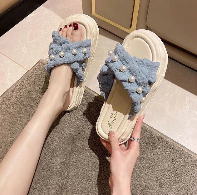 thick slides jewelry slippers