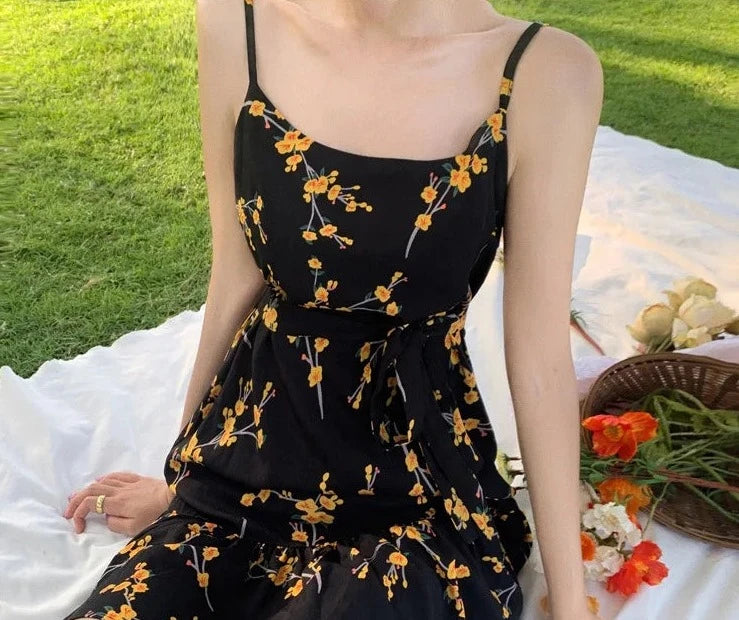 black floral dress