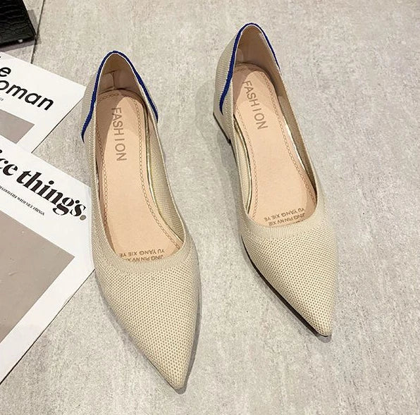 mesh pointed toe vulcanized shoes