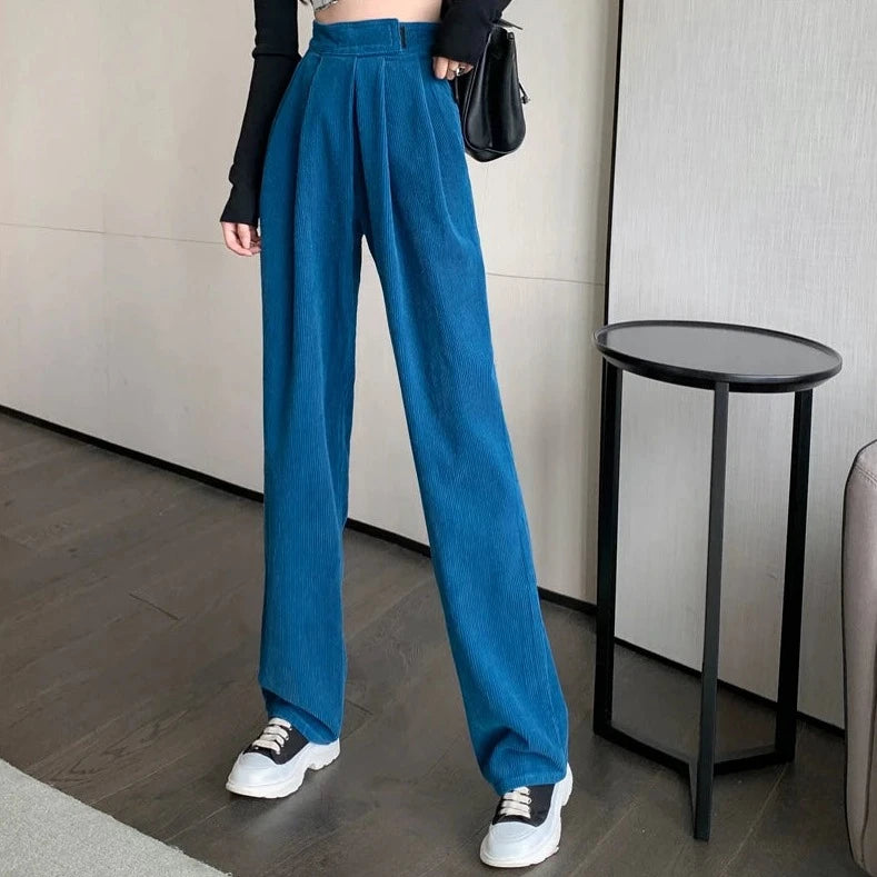 corduroy wide-legged pants