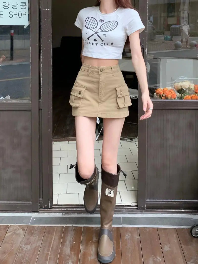 a-line vintage cargo skirts