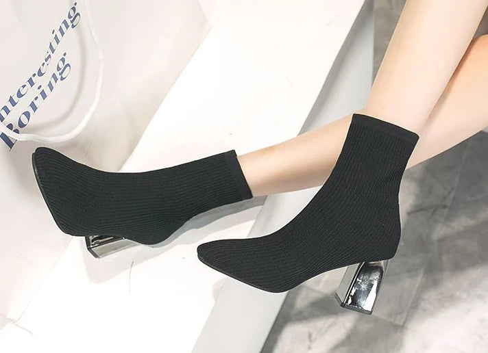 sock gothic waterproof ankle boots